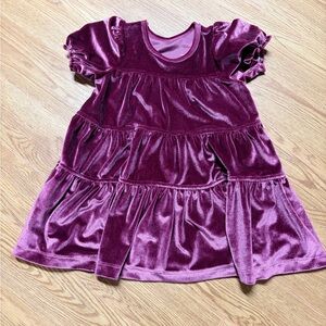 Pink Chicken Velvet Dress 2T Deep Pink Tiered Party Dress Girls